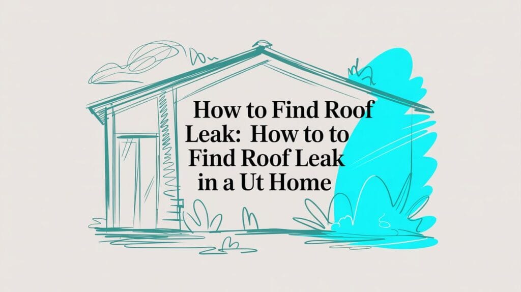 Illustrated blog cover graphic for How to Find a Roof Leak in a UK Home