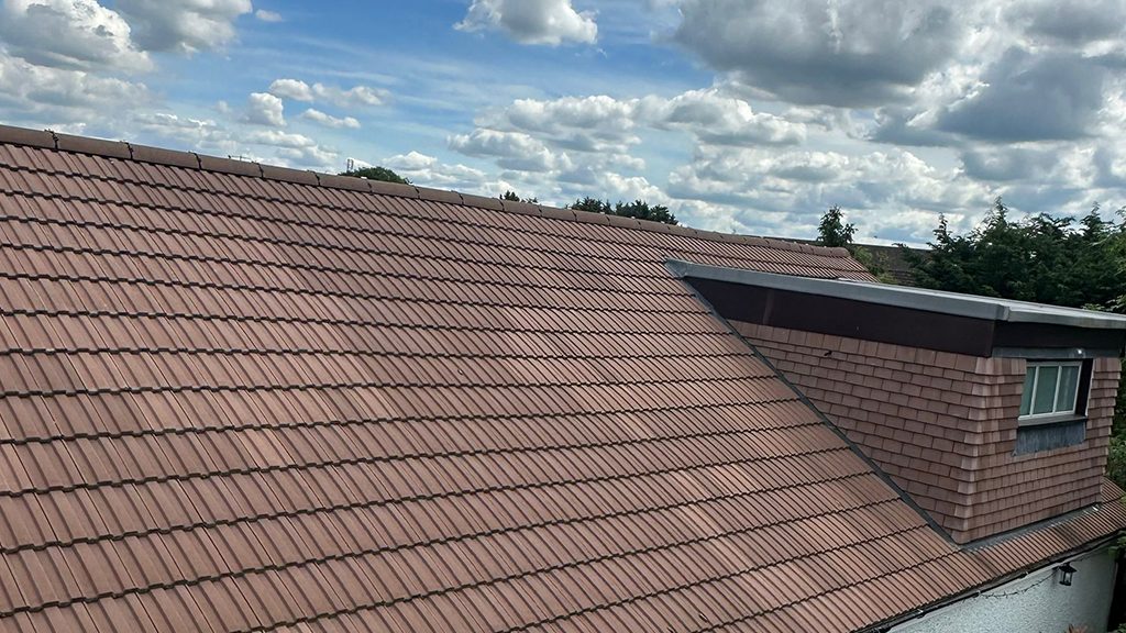 Completed image of a roof replacement by All Custom Roofing