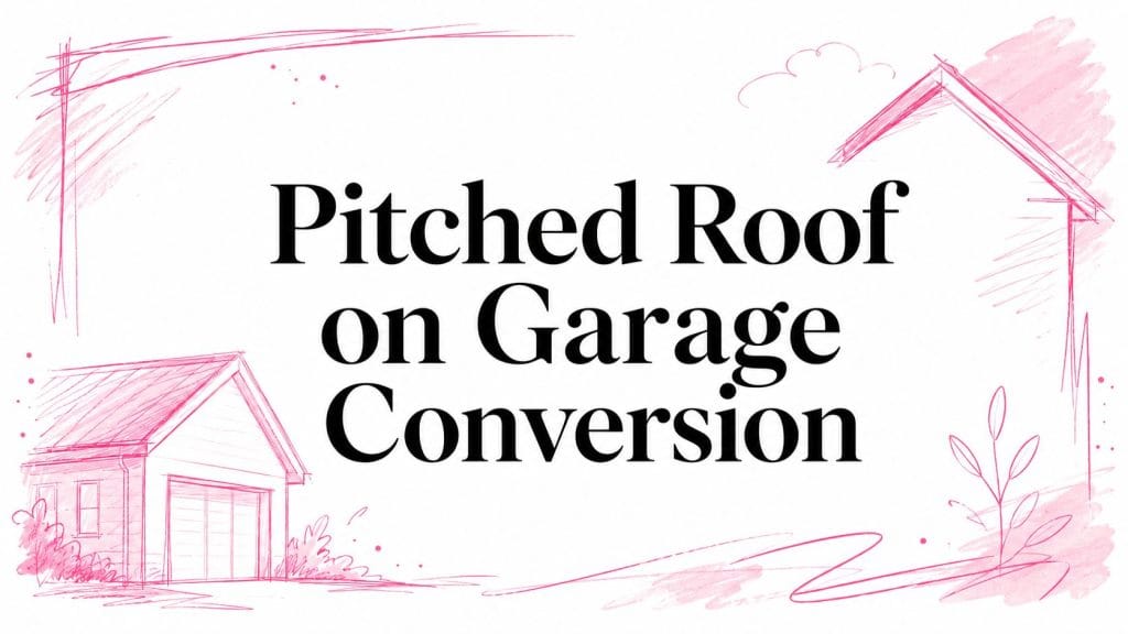 Pitched roof on a garage conversion