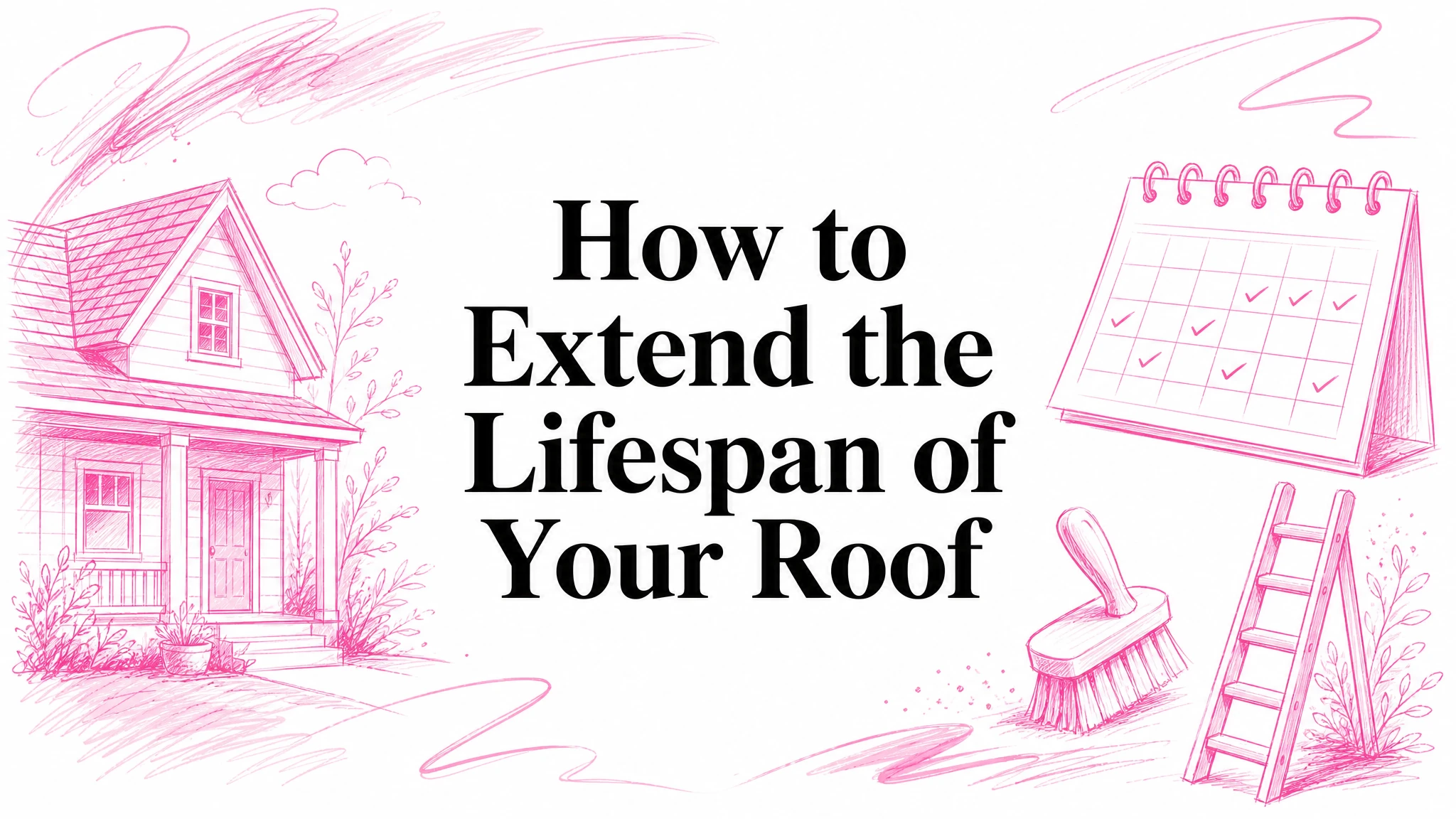 Illustrated blog cover graphic for How to Extend the Lifespan of Your Roof with Regular Maintenance