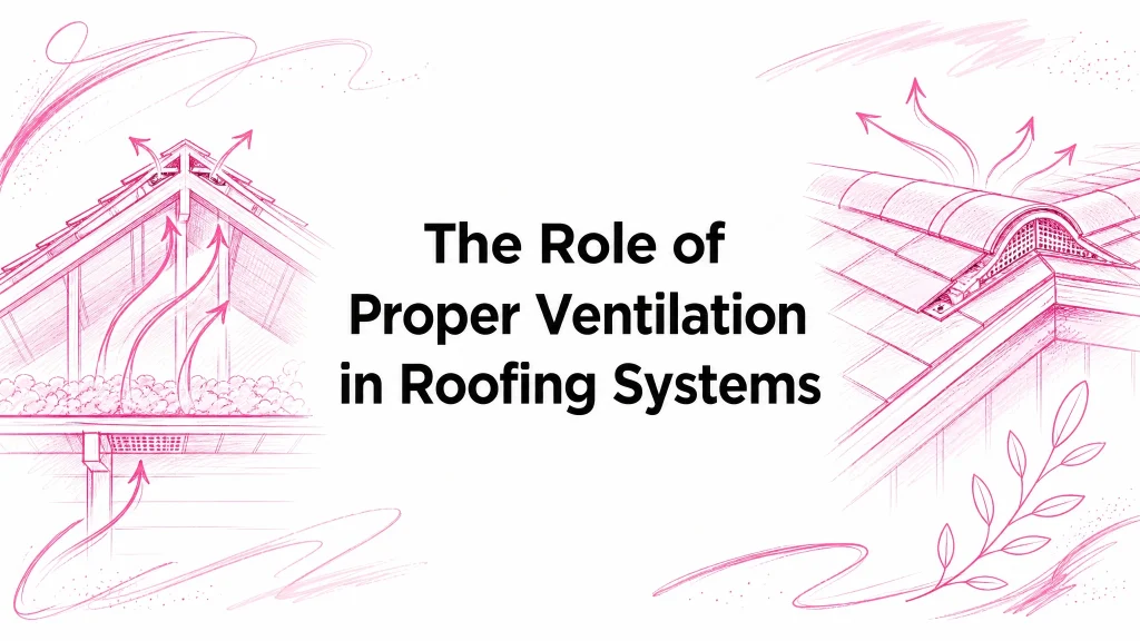 Illustrated blog cover graphic for The Role of Proper Ventilation in Roofing Systems