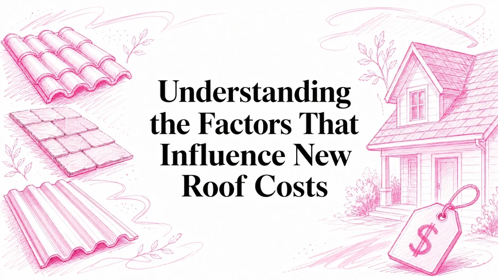 Illustrated blog cover graphic for Understanding the Factors that Influence New Roof Costs